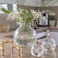 Olejová lampa PeriDesign BALL M, mosazný okraj