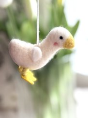 Plstěná husička na zavěšení