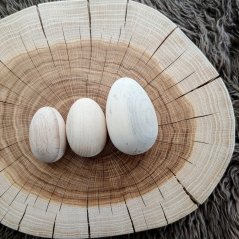 Dřevěné vajíčko kachní, přírodní hladké