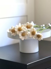 Plstěná květina DAISY, bílá