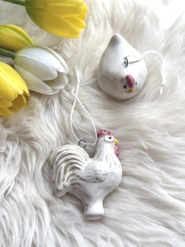 Keramická slepička/kohout, výběr ze 2 typů