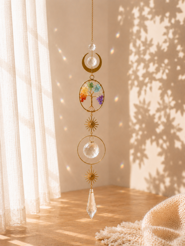 Lapač slunce TREE OF LIFE, kombinace přírodních minerálů