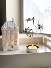 Švédský kolotoč na svíčku ANGEL SILVER