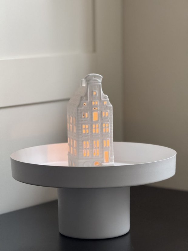 Porcelánový svícen domeček ,,Cukrárna" - matný