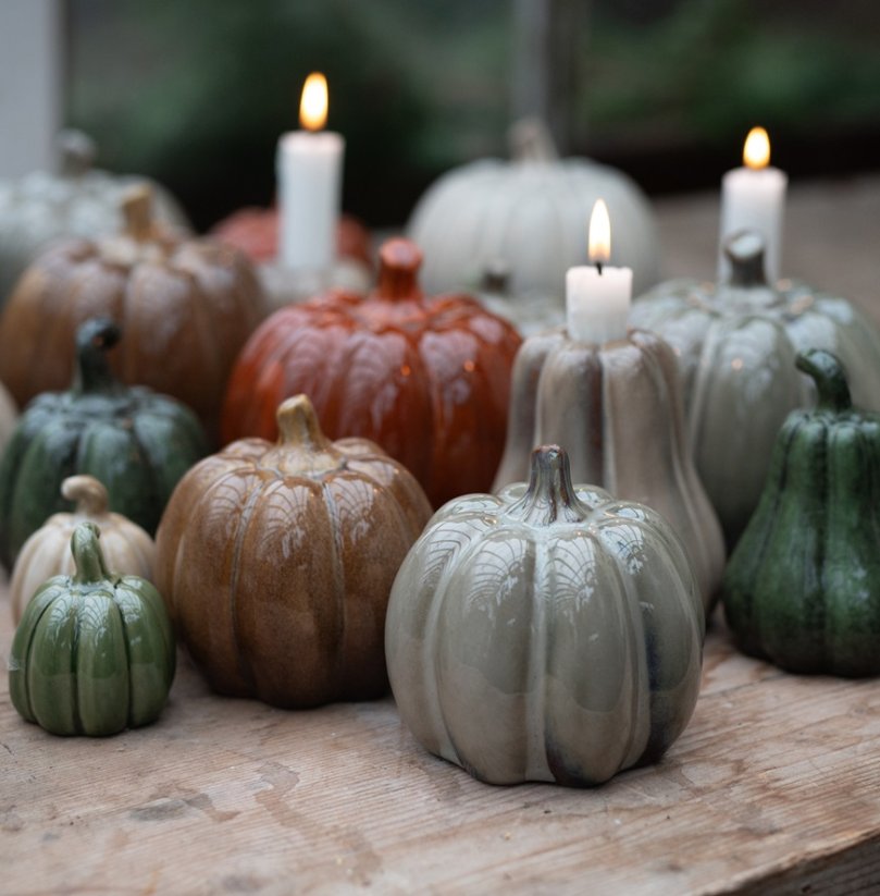 Porcelánová dýně, výběr z více typů - Typ : Dýně 11 cm, hnědá