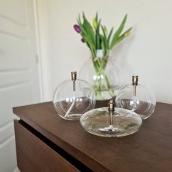 Olejová lampa PeriDesign BALL L, mosazný okraj