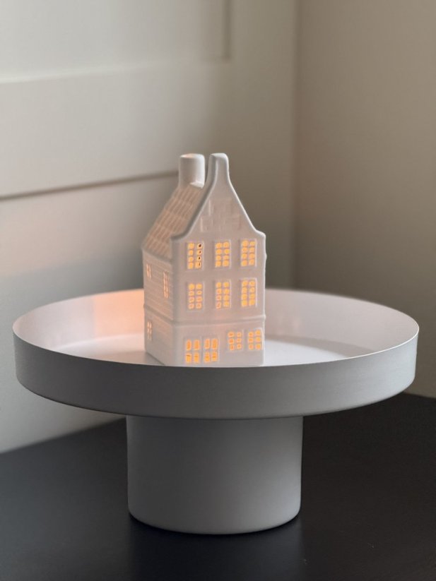 Porcelánový svícen domeček ,,Tančírna" - matný