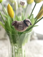 Plstěný ptáček - Lejsek šedý