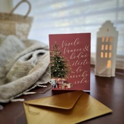 Vánoční přání s obálkou - Stromeček