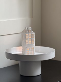 Porcelánový svícen domeček ,,Knihovna" - matný