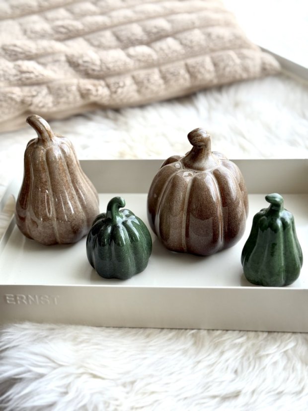 Porcelánová dýně, výběr z více typů - Typ : Dýně 7 cm, hnědá