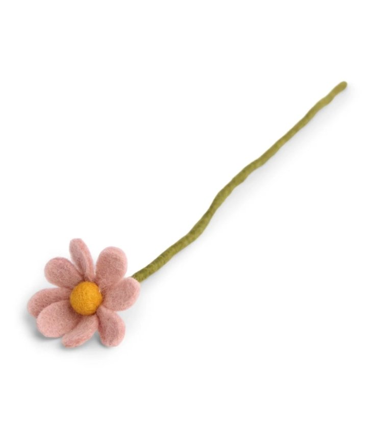 Plstěná květina DAISY, pudrově růžová