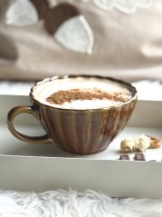 Keramický šálek CALM, hnědý