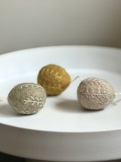 Plstěná vajíčka CLAY, sada 3ks