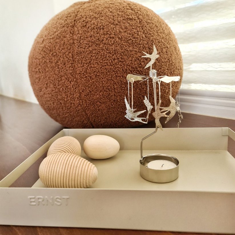 Švédský kolotoč na svíčku ,,VLAŠTOVKY", stříbrný