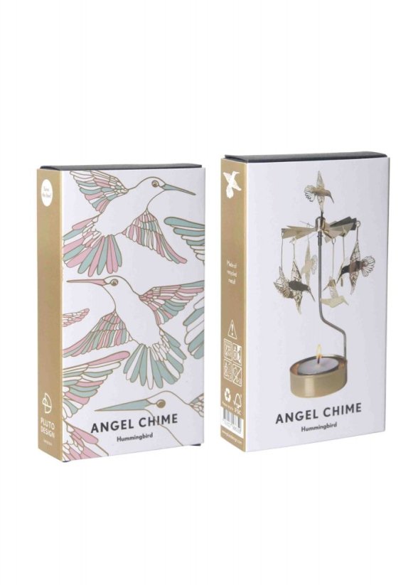 Švédský kolotoč na svíčku ,,KOLIBŘÍK", zlatý