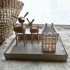 Porcelánový svícen domeček se ,,Rembrandtův dům"