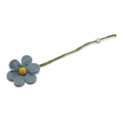 Plstěná květina DAISY, pomněnkově modrá