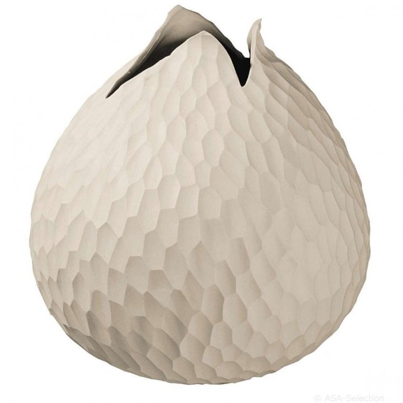 Kameninová váza přírodní, 18 cm