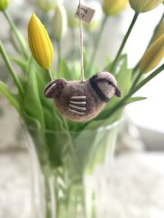 Plstěný ptáček - Lejsek šedý