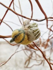 Plstěný ptáček - Zvonek zelený
