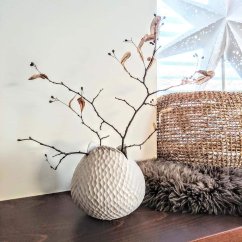 Kameninová váza přírodní, 18 cm
