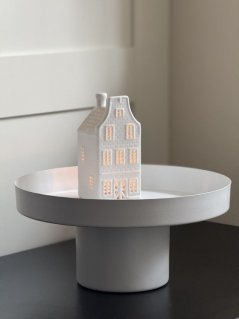 Porcelánový svícen domeček ,,Hračkářství" - matný