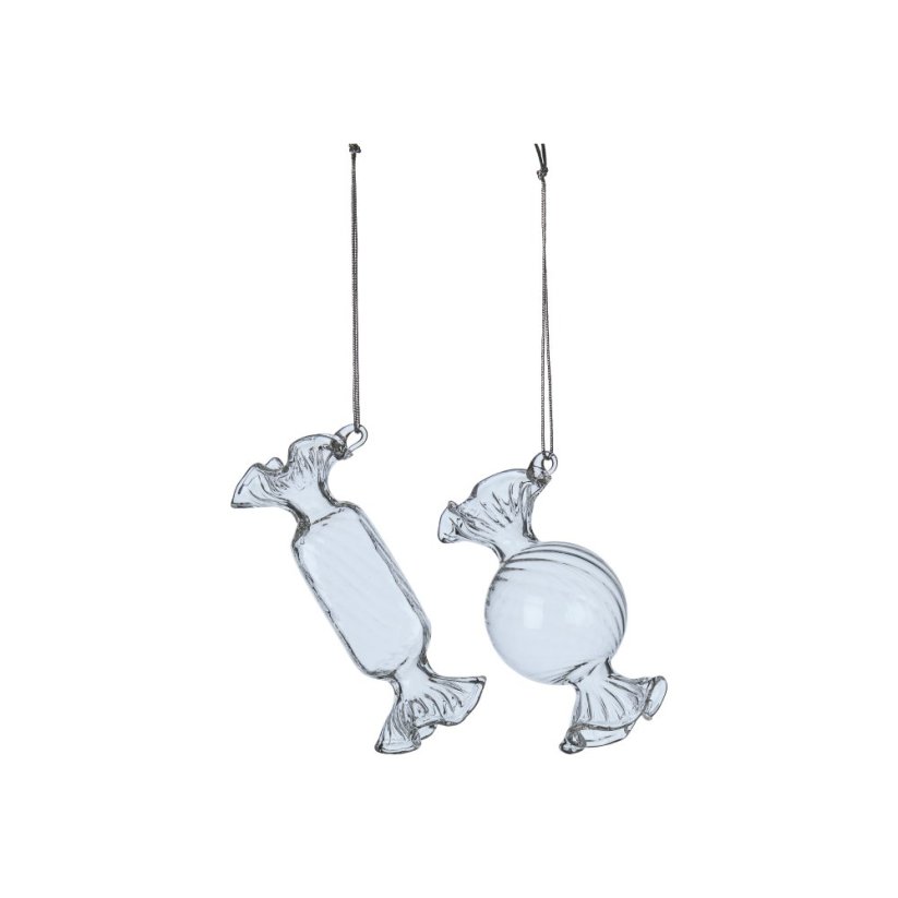 Skleněné ozdoby BONBON, 2 typy - Typ : Kulatý