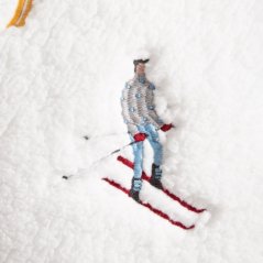 Povlak na polštář FLUFFY SKIERS