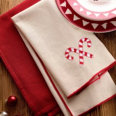 Sada 2 svátečních utěrek CHRISTMAS CANDY