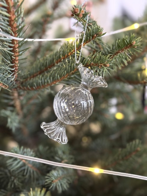 Skleněné ozdoby BONBON, 2 typy - Typ : Oválný