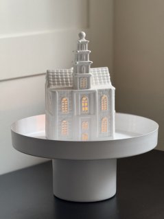 Porcelánový svícen domeček se ,,Kostel"