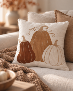 Povlak na polštář COZY PUMPKINS, odesíláme od 8.10.