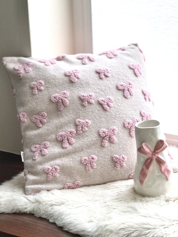 Povlak na polštář PINK BOW