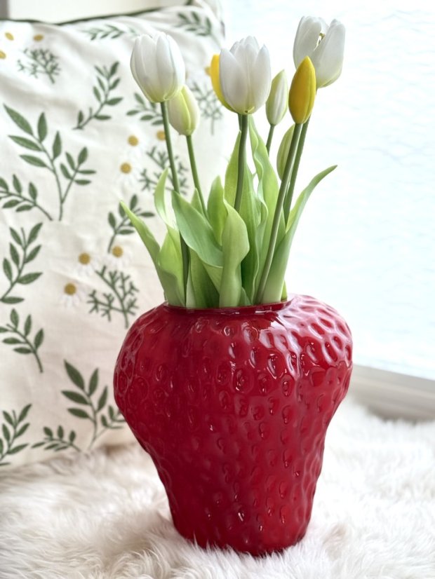 Silikonové realistické tulipány, výběr ze 2 typů - Barva: Žlutá