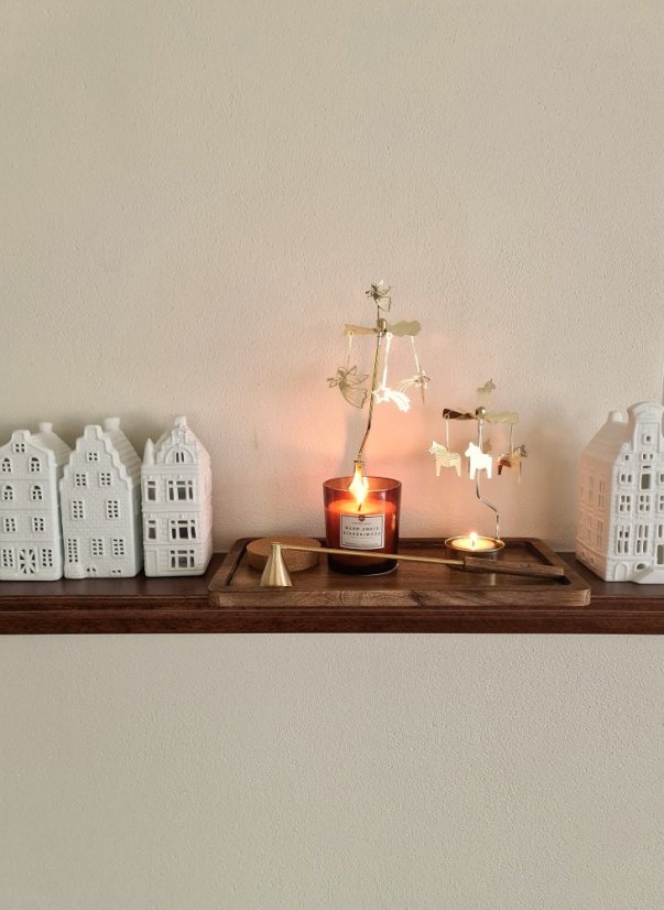 Porcelánový svícen domeček ,,Galerie" - matný
