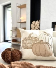 Vyšívaný povlak PUMPKINS BEIGE
