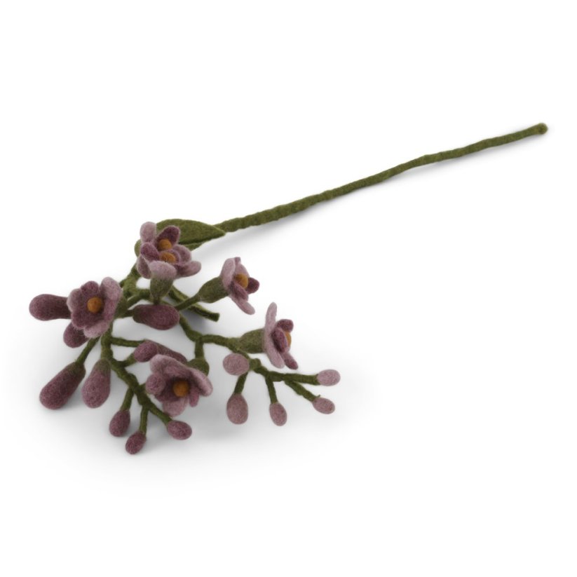 Plstěná květina WISTERIA, výběr ze 2 typů - Barva: Fialová